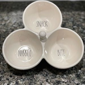NWT Rae Dunn NIBBLE SNACK BITE serving dishes.